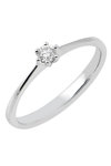 18ct White Gold Solitaire Engagement Ring with Diamonds by SAVVIDIS (No 52)