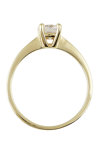Μονόπετρο δαχτυλίδι SAVVIDIS από χρυσό 14Κ με ζιργκόν (Νο 53)