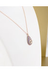 14ct Rose Gold Necklace with Zircons by SAVVIDIS