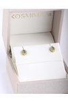 18ct Gold Earrings with Emerald and Diamonds by FaCaD’oro