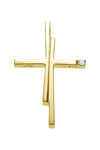 Βαπτιστικός σταυρός TRIANTOS από χρυσό 14Κ με διαμάντι