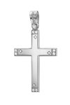 Βαπτιστικός σταυρός TRIANTOS από λευκόχρυσο 14Κ με ζιργκόν