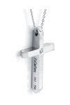 14ct White Gold Cross with Diamonds by FaCaDoro