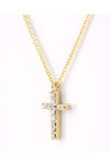 Βαπτιστικός σταυρός FaCaDoro από χρυσό 18Κ με διαμάντι