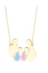 9ct Gold Necklace with Family by SAVVIDIS