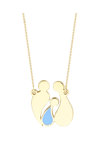 9ct Gold Necklace with Family by SAVVIDIS