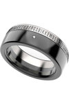 BIKKEMBERGS Band Stainless Steel Ring with Diamonds (No 24)