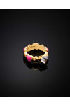 CHIARA FERRAGNI Cuoricino Neon 18ct Gold Plated Ring with Heart (No 14)