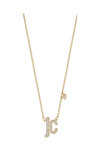 JUST CAVALLI Logo Stainless Steel Necklace with Crystals
