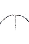 U.S.POLO Oliver Stainless Steel Necklace with Onyx and Spectrolite