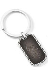 U.S.POLO Ryan Stainless Steel and Leather Key Ring