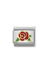 Σύνδεσμος (Link) NOMINATION τριαντάφυλλο των Βερσαλλιών από ανοξείδωτο ατσάλι και χρυσό 18Κ με σμάλτο