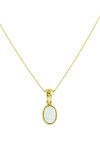 14ct Gold Necklace with Synthetic Opal by SAVVIDIS