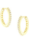 14ct Gold Hoops Earrings with Zircons by SAVVIDIS