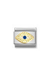 NOMINATION Link Eye Of God made of Stainless Steel and 18ct Gold with Enamel