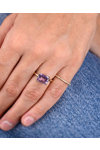 SOLEDOR 14ct Gold Ring with Amethyst