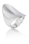 DOUKISSA NOMIKOU Silver Plated Stainless Steel Ring (No 16)