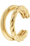ESPRIT Twisted Gold Plated Sterling Silver Hoop Earrings