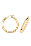 Gold Plated Sterling Silver Hoop Earrings by KIKI Core Collection