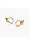 ESPRIT Endless Gold Plated Sterling Silver Earrings with Zircons