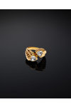 CHIARA FERRAGNI Bold Gold-plated Ring with Zircons (Νo 10)