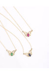 SOLEDOR 14ct Gold Necklace THE LOVE EFFECT with Emerald