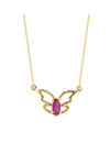SOLEDOR 14ct Gold Necklace THE LOVE EFFECT with Ruby