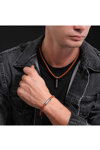POLICE Barrell Stainless Steel and Leather Bracelet