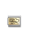 NOMINATION Link 'Happy Mother's Day' made of Stainless Steel and 18ct Gold