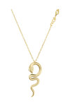 JCOU Snakecurl 14ct Gold-Plated Sterling Silver Necklace