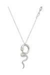 JCOU Snakecurl Rhodium Plated Sterling Silver Necklace
