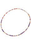 14ct Gold Necklace with Agate and Amethyst by SAVVIDIS