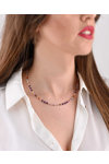 14ct Gold Necklace with Agate and Amethyst by SAVVIDIS