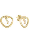 JCOU Snakeheart 14ct Gold-Plated Sterling Silver Earrings with Zircons