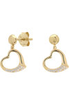 JCOU Wildheart 14ct Gold-Plated Sterling Silver Earrings with Zircons