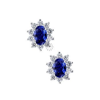 Earrings 18ct with Sapphires
