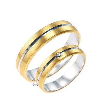 Wedding rings from 14ct Gold with Diamond