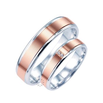 Wedding rings from 18ct Rose