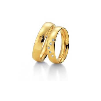 Wedding rings from 14ct Gold with Diamonds Breuning
