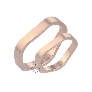 Wedding rings 18ct Pink Gold