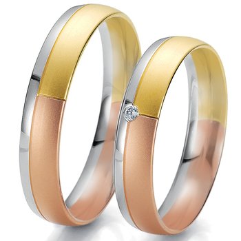 Wedding rings 8ct Pink Yellow