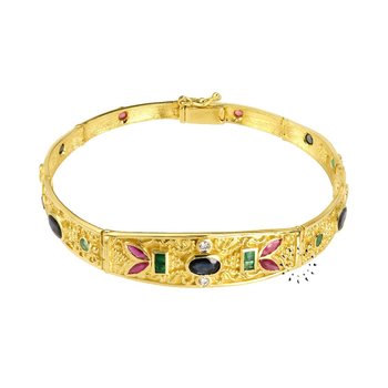 Bracelet 18ct gold with 