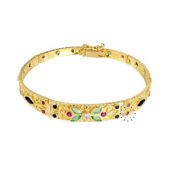 Bracelet 18ct gold with 