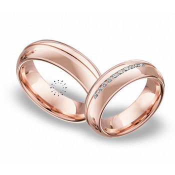 Wedding rings in 14ct Rose