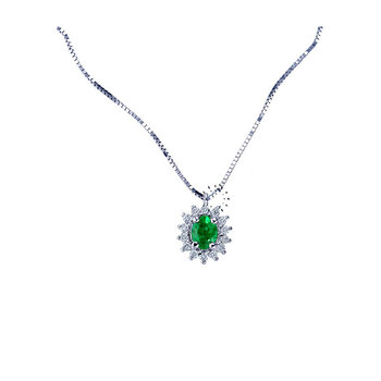 Necklace 18ct with Emerald