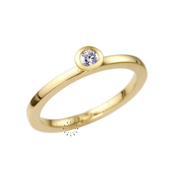 Μονόπετρο δαχτυλίδι 18K Χρυσό