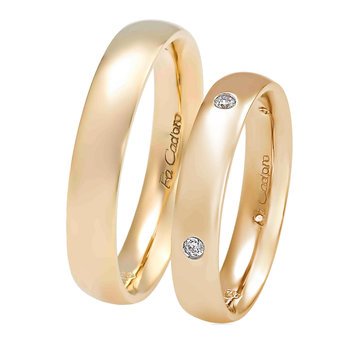 Wedding rings 18ct Gold With Diamonds by FaCaDoro