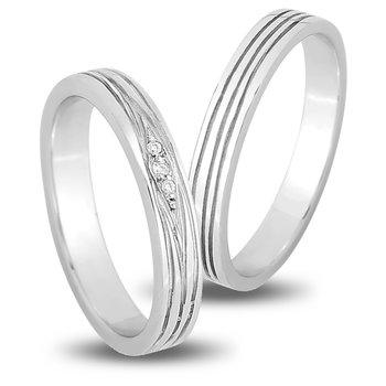 Wedding Rings in 14ct White Gold