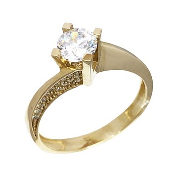 Ring 14ct Gold with Zircon