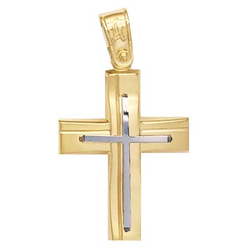Cross 14K gold and white gold